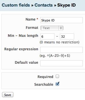 Create a custom field