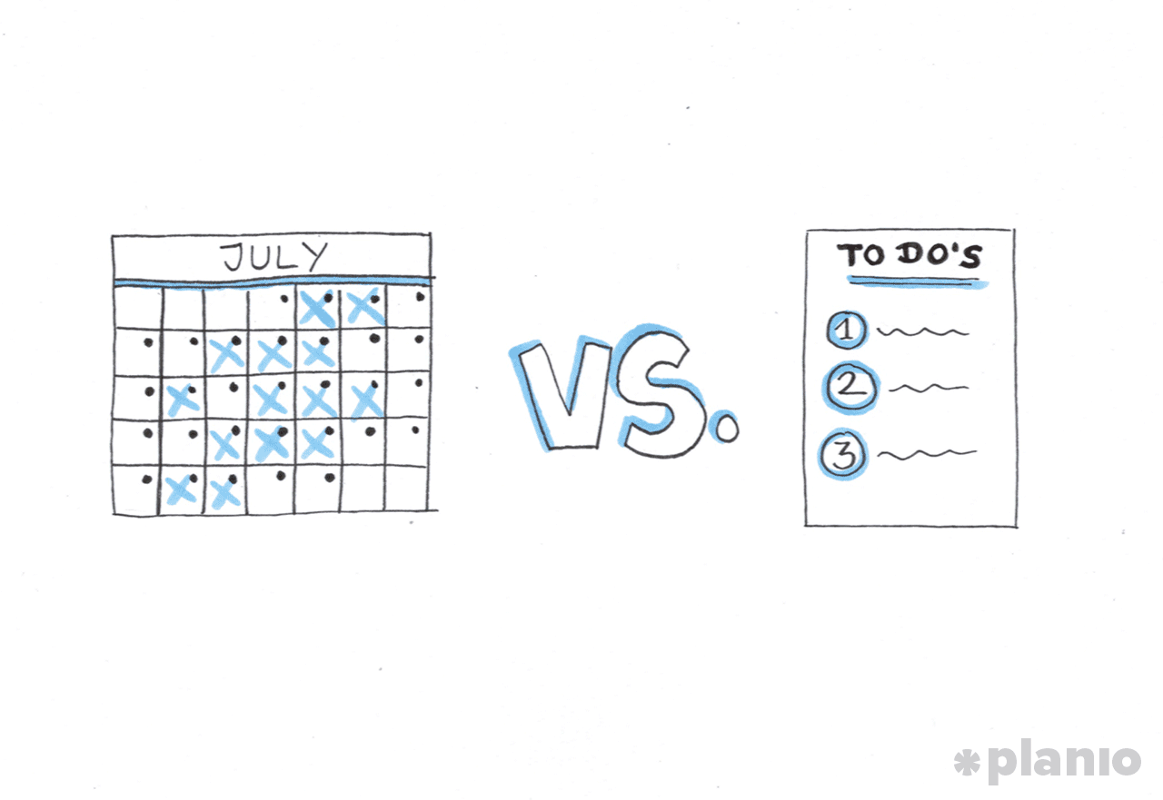 Calendar instead of to-do lists