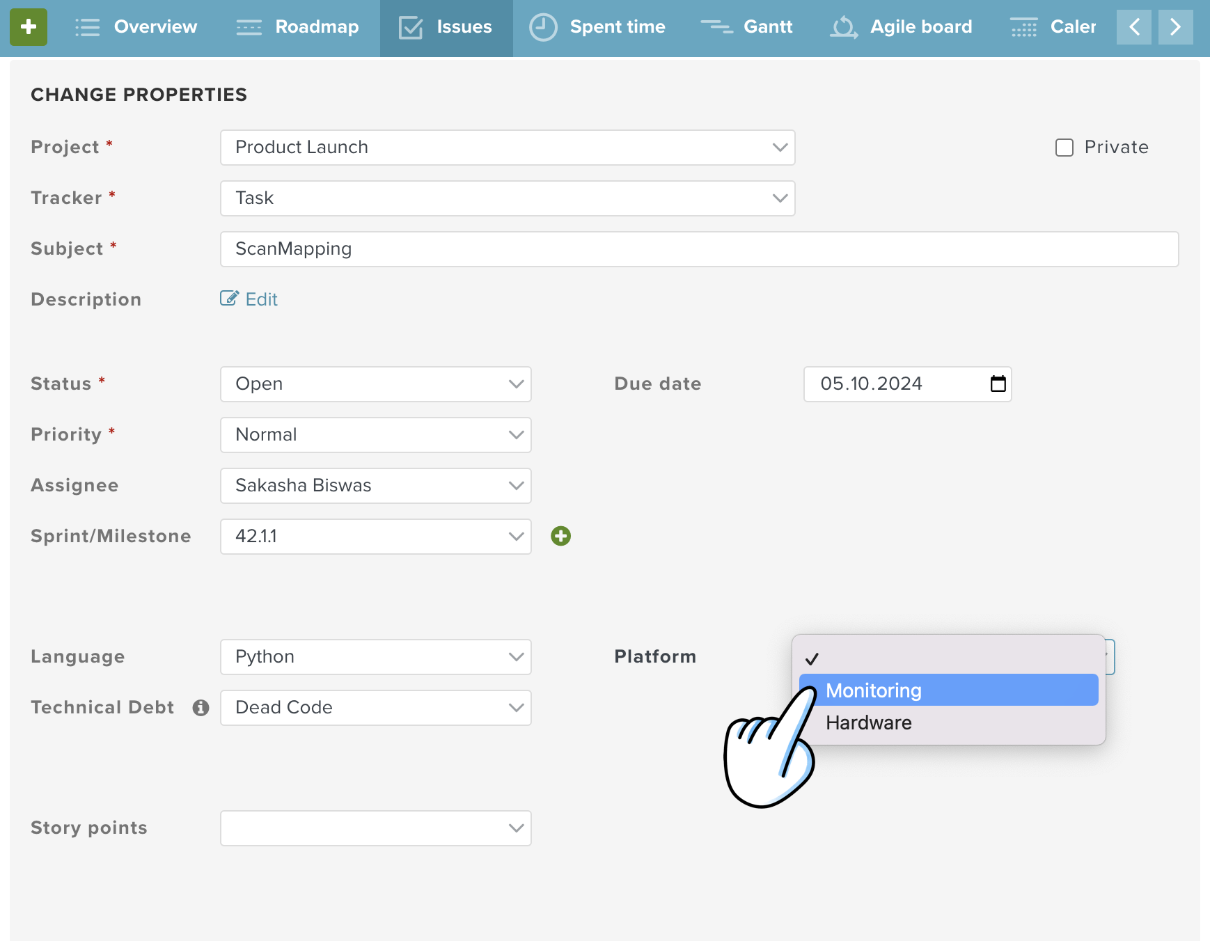 Using custom fields in Planio