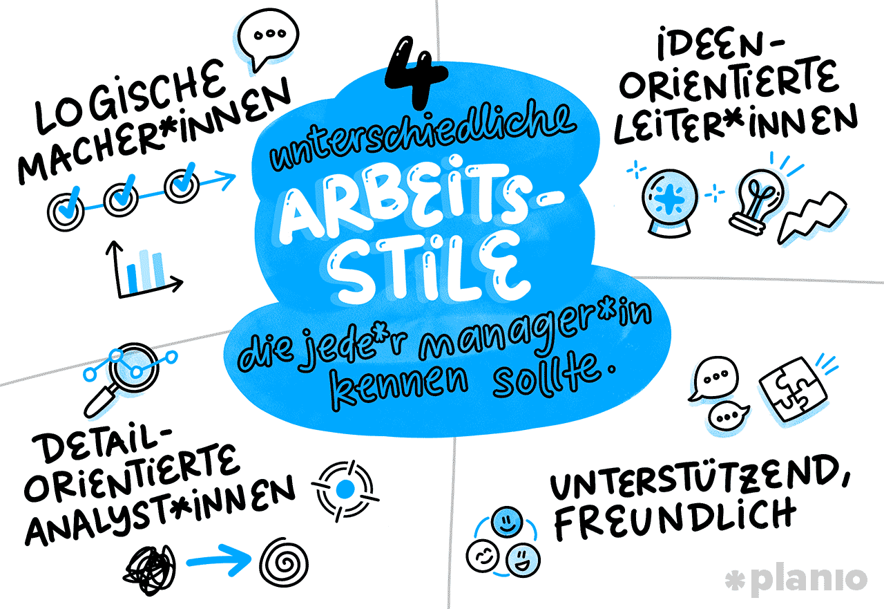 4 Arbeitsstile, die jede*r Manager*in kennen sollte