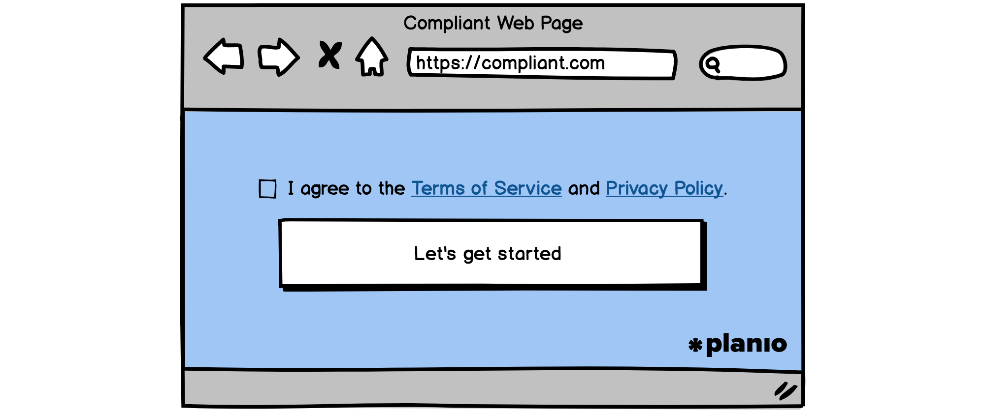 Compliant sign-up form