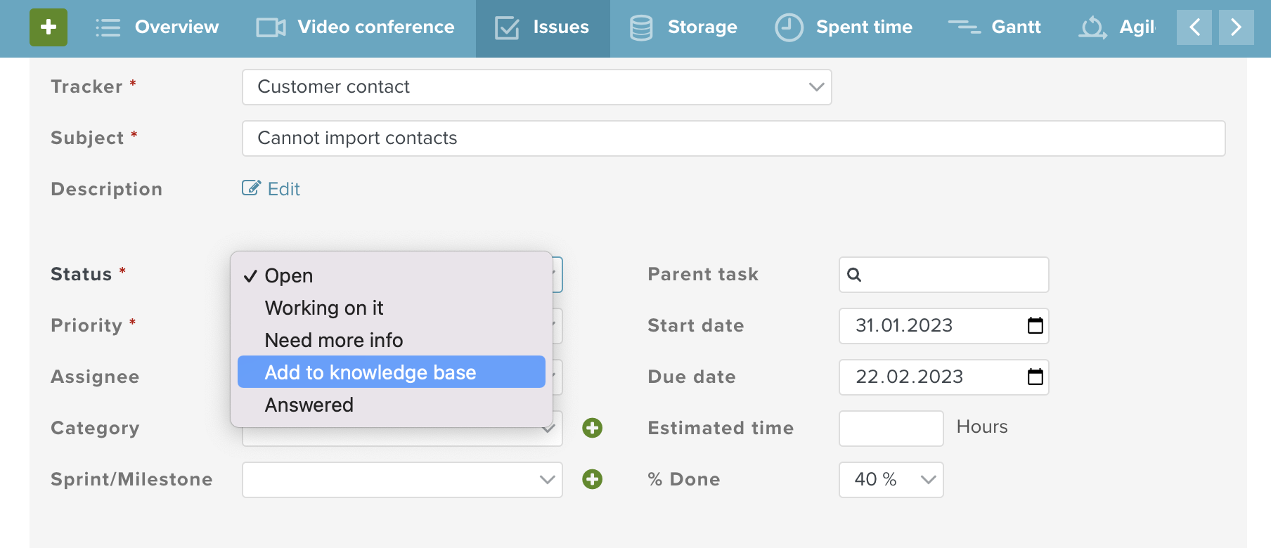 Collect issues that need to be added to the knowledge base