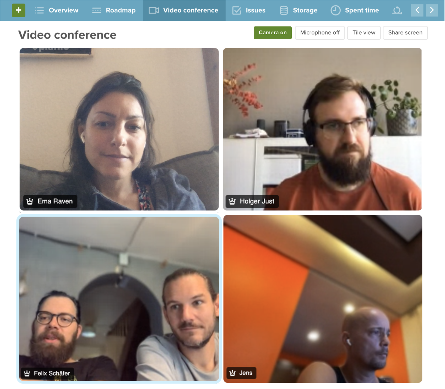 Planio Meet in use in Planio