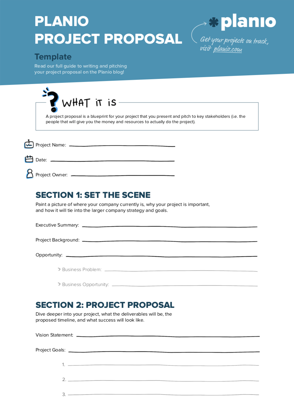 Project proposal template preview