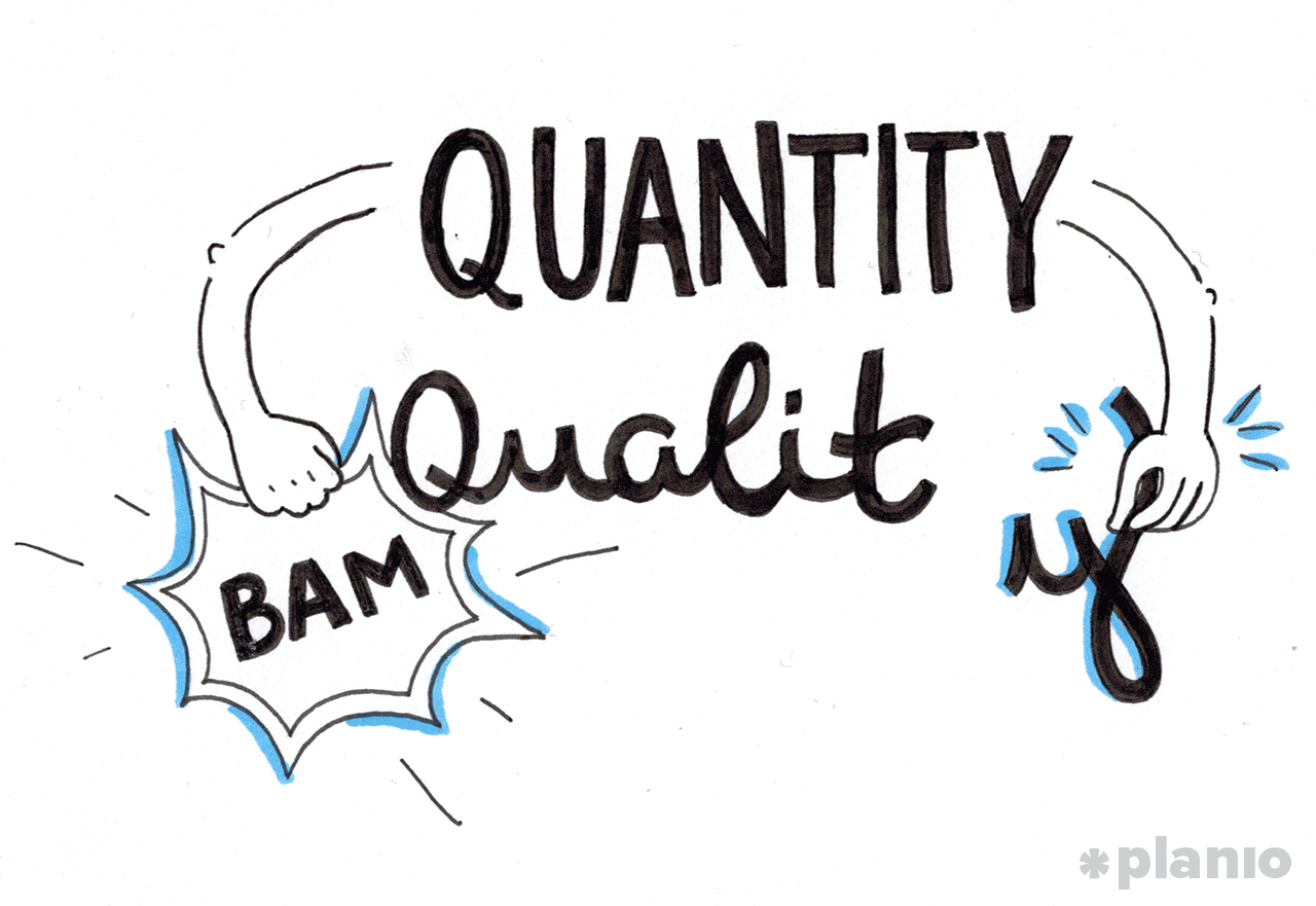 Quantity beats quality