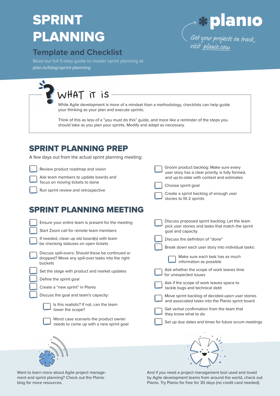 Sprint planning template
