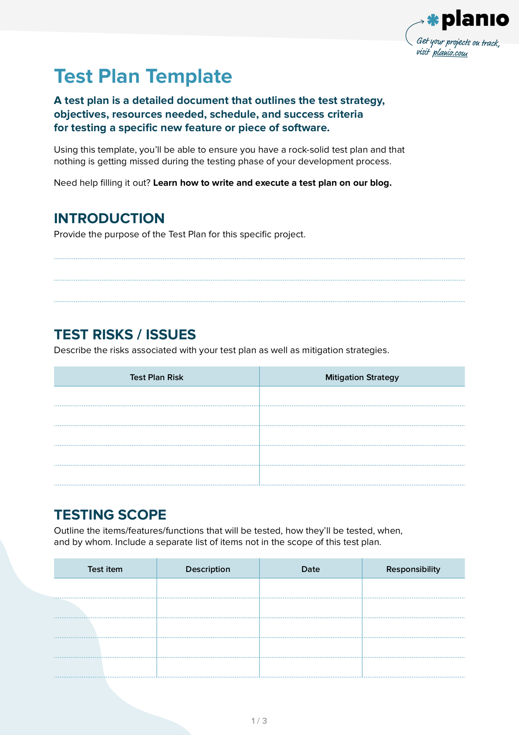 20 Steps to Create a Test Plan for Your New Feature Release (Free Within Self Storage Business Plan Template