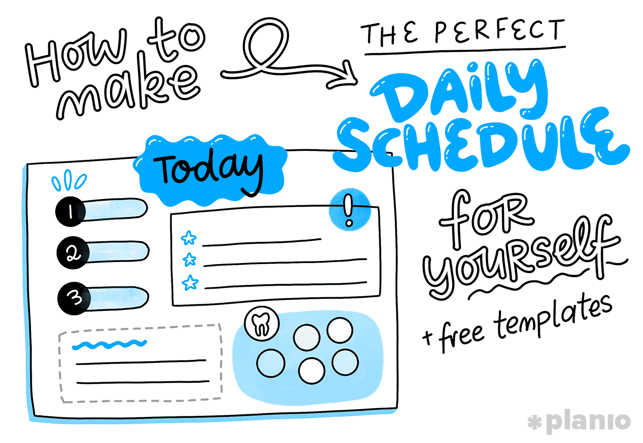 How to make the perfect daily schedule for yourself (free templates)