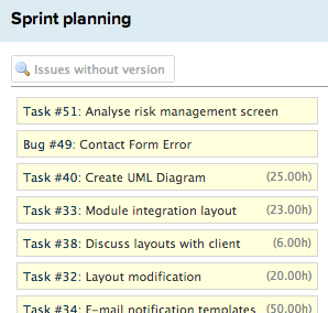 Backlog and sprints on one page