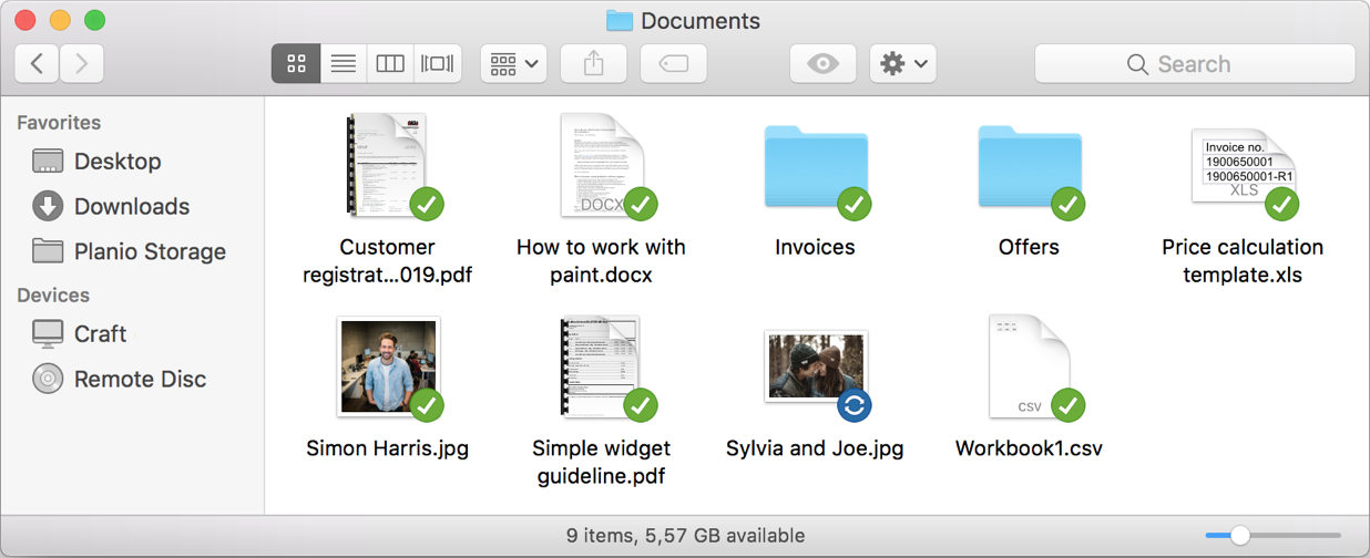 Synchronize project folders with your desktop
